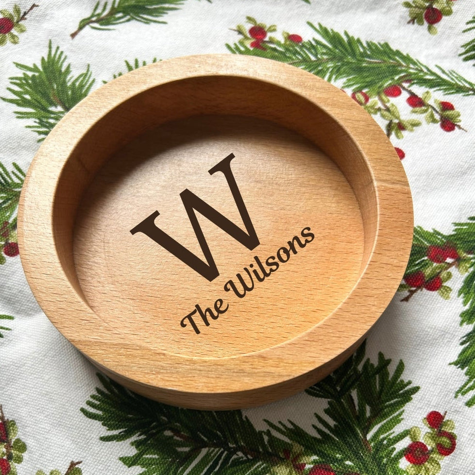 Personalised Wooden Wine Bottle Coaster
