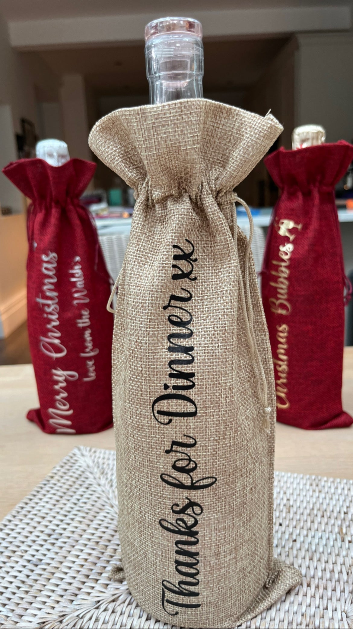 Personalised Wine Bags