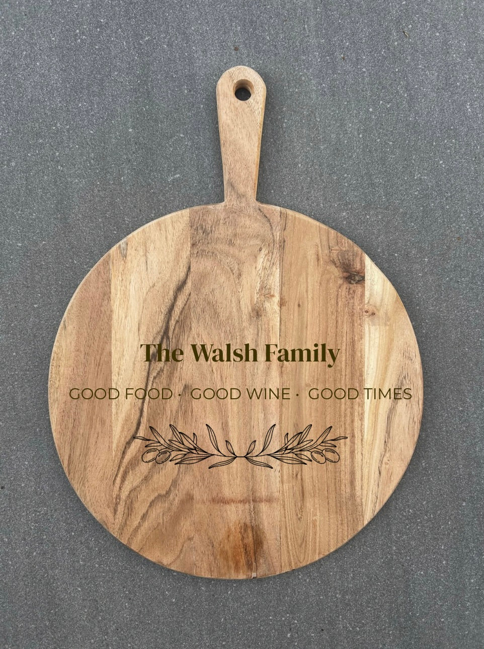 Engraved Acacia Pizza Board