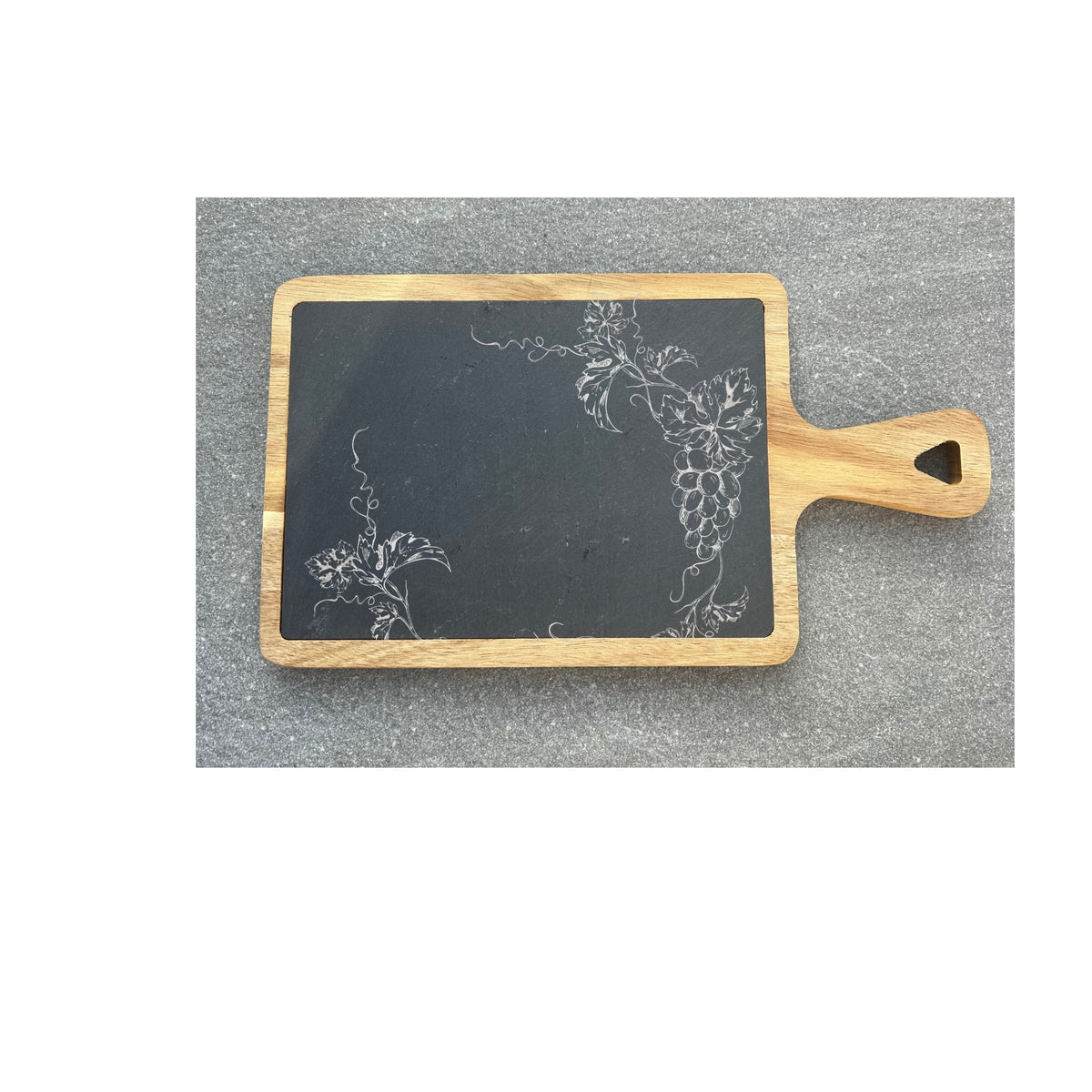 Engraved Slate & Wood Serving Board