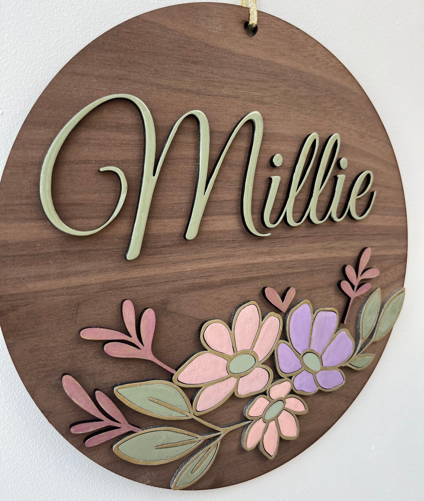 Beautiful Walnut Name Sign