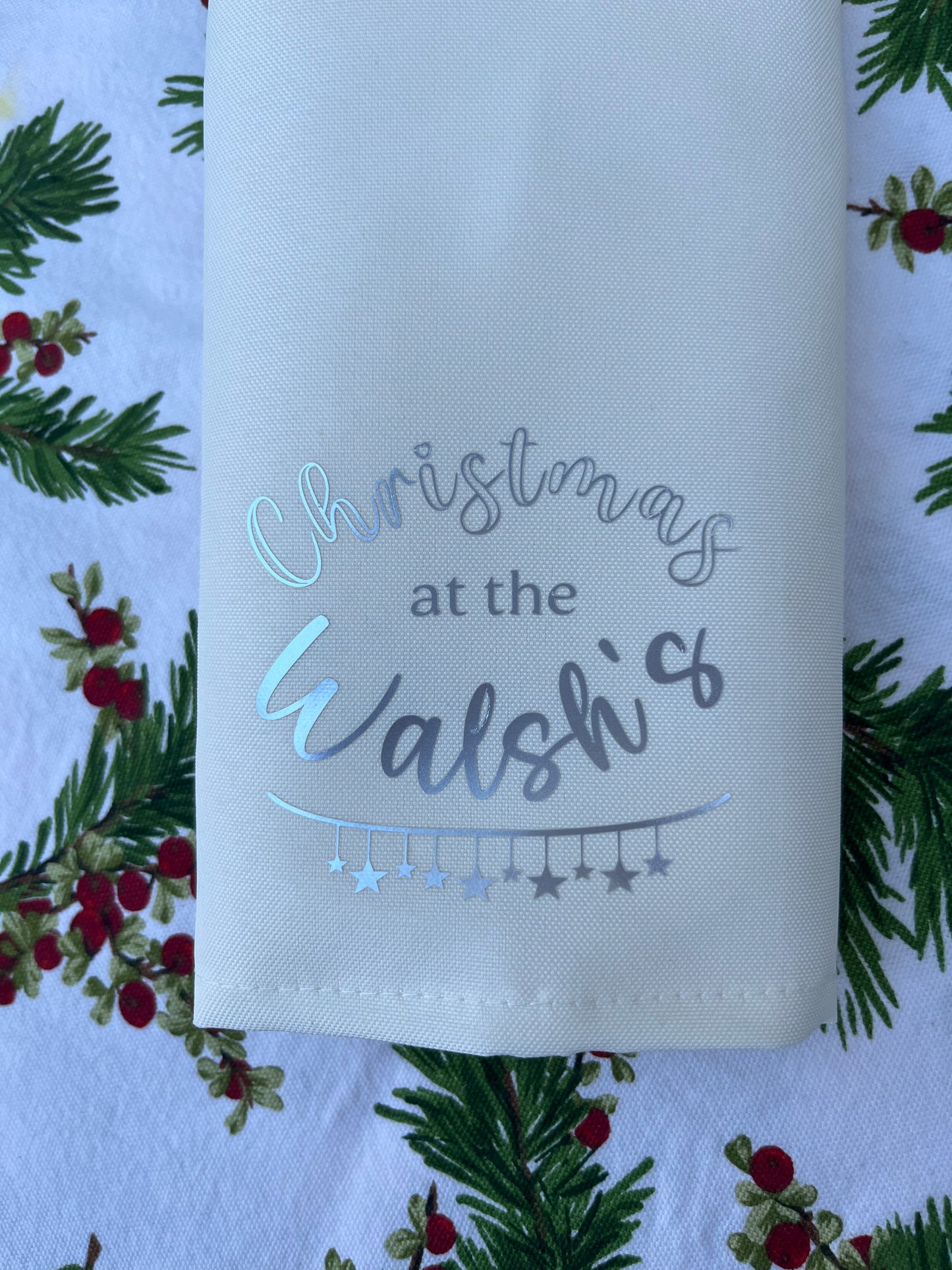 Personalised Fabric Christmas Napkins