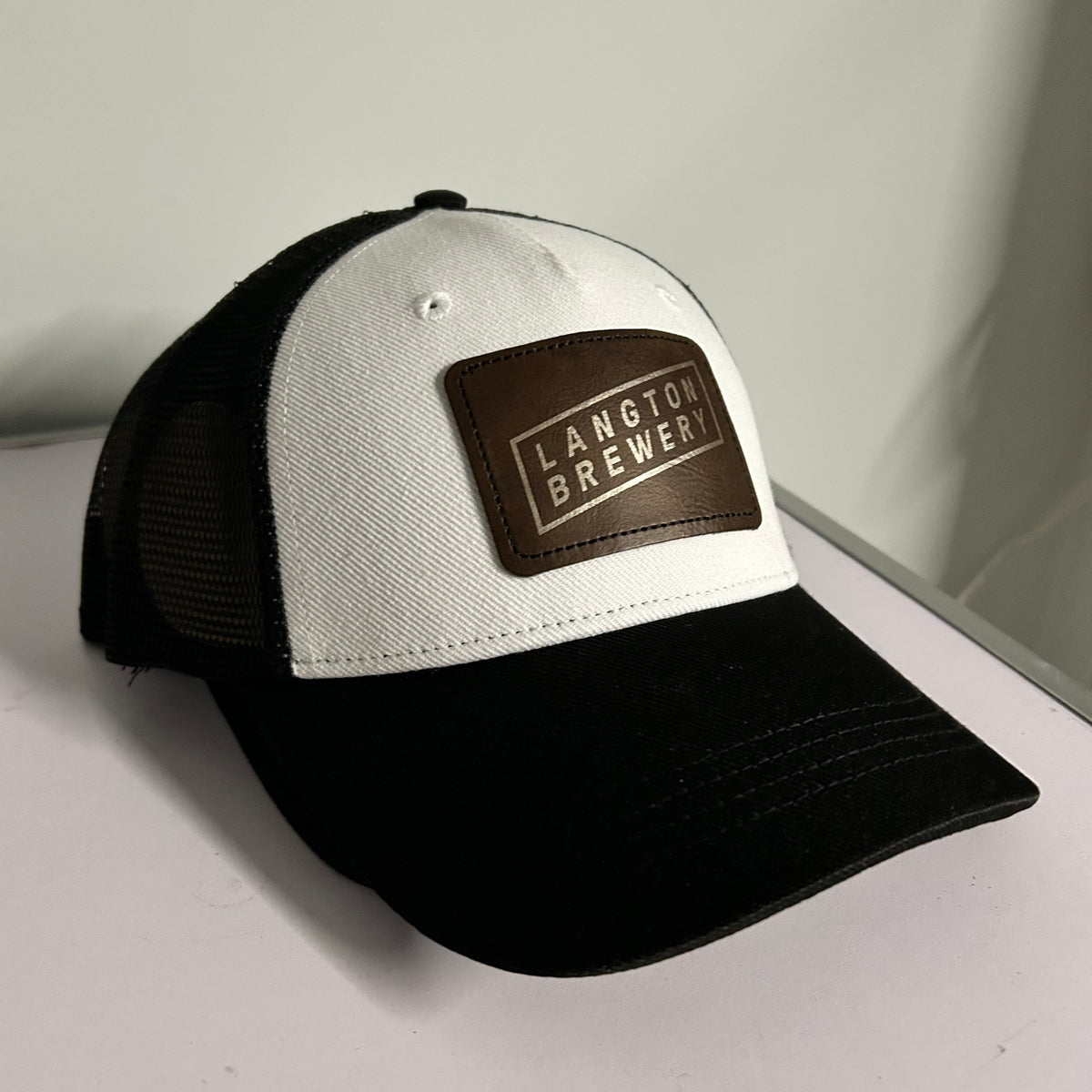 Branded Trucker Caps – Custom Engraved Leather-Look Patch