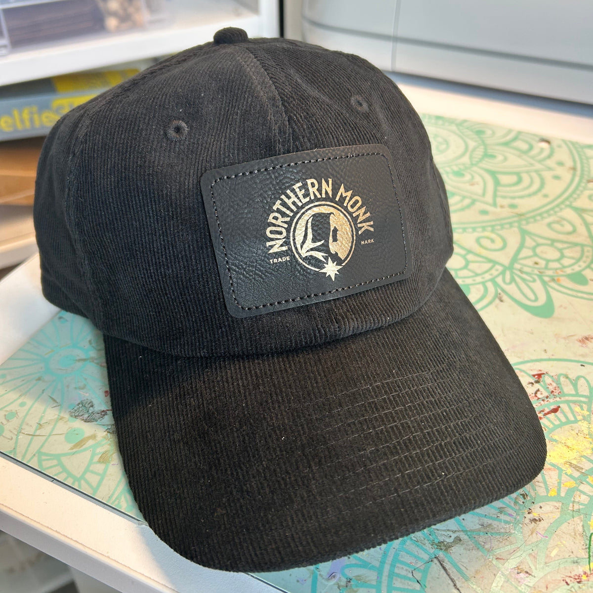 Branded Corduroy Caps – Custom Engraved Patch