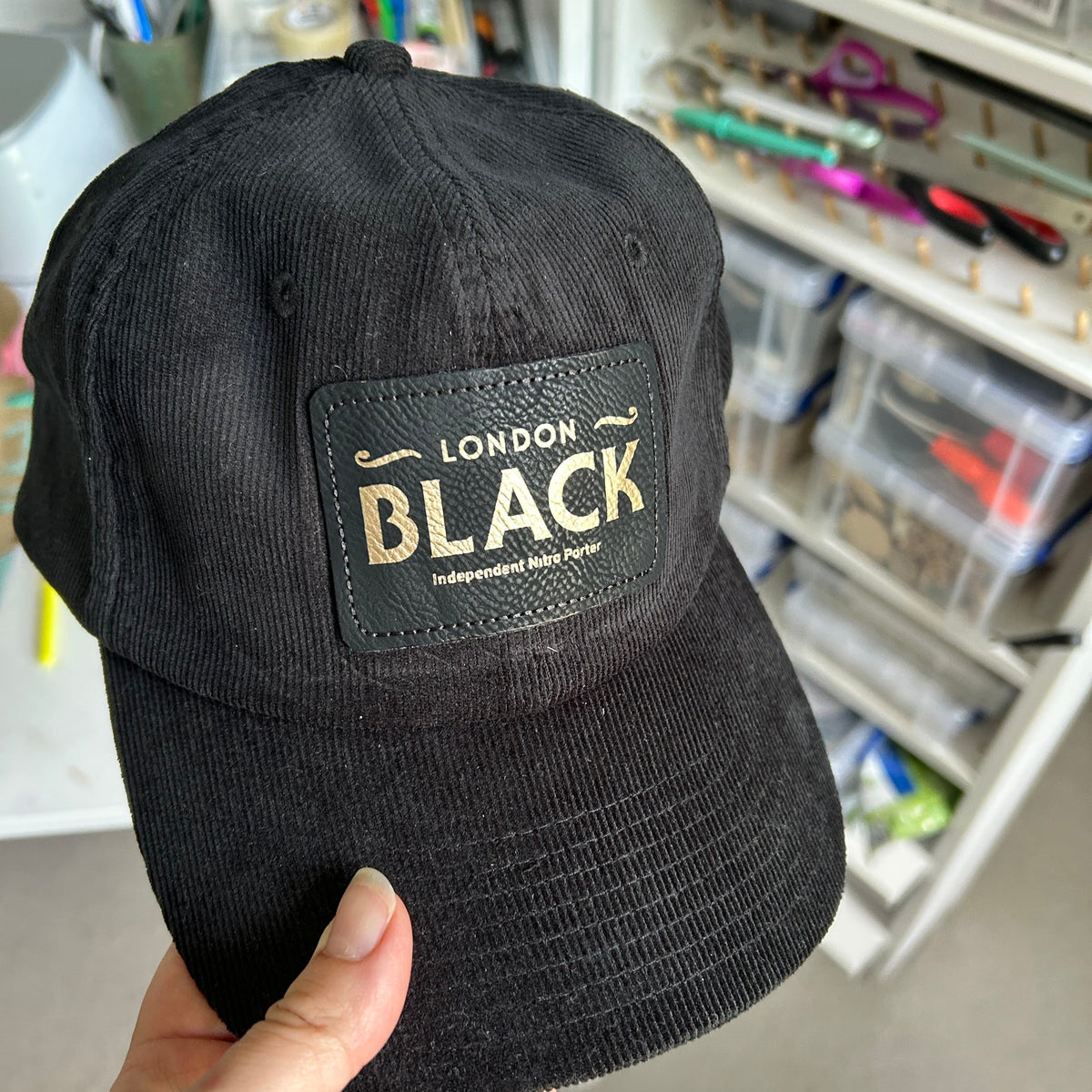 Branded Corduroy Caps – Custom Engraved Patch