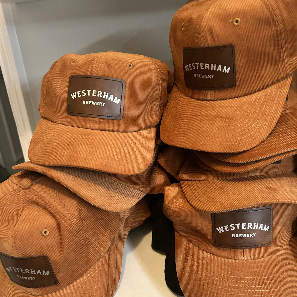 Branded Corduroy Caps – Custom Engraved Patch