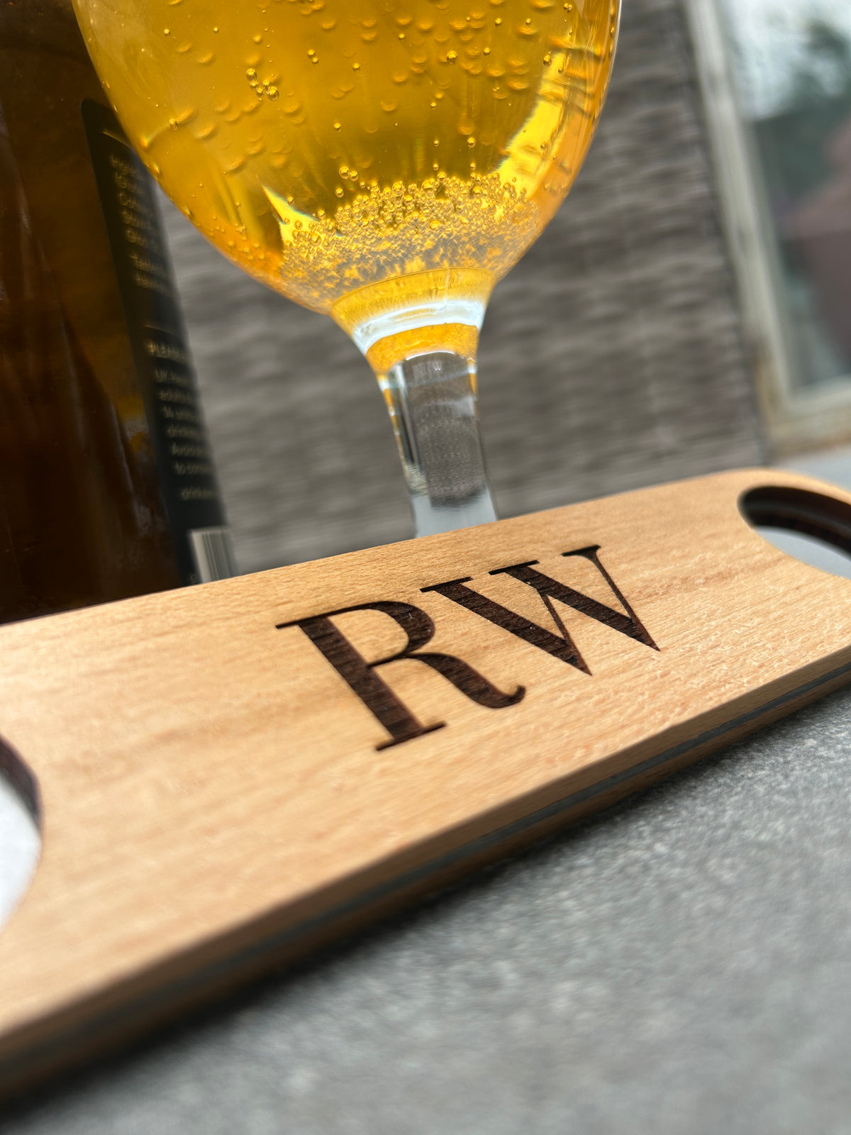 Engraved Wooden Bar Blade