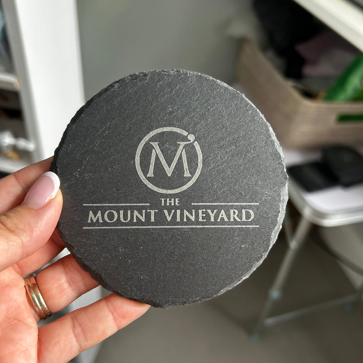 Branded Slate Coasters - Business Logo