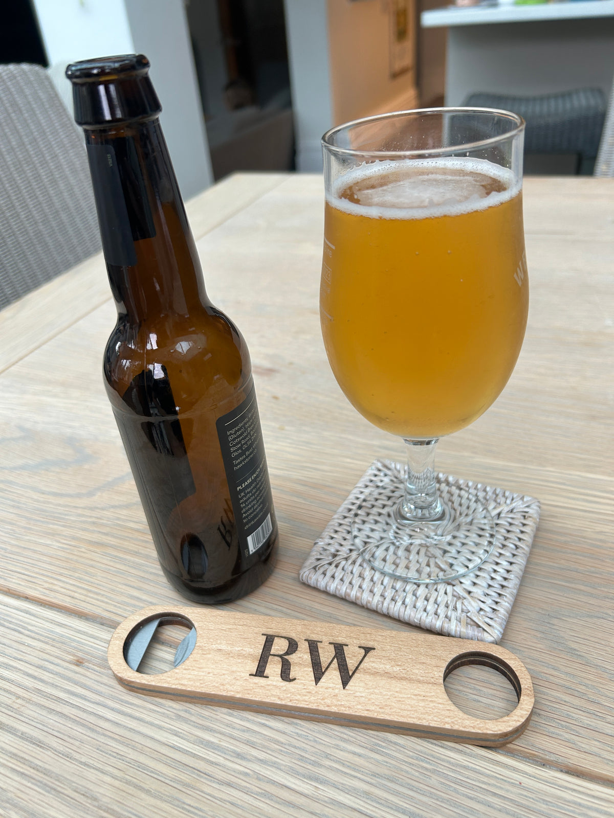 Engraved Wooden Bar Blade