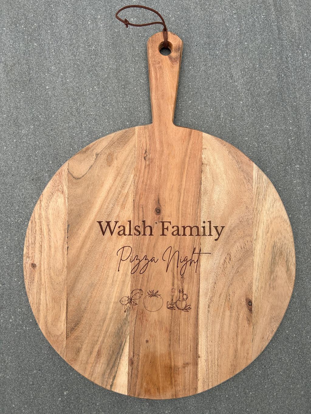 Engraved Acacia Pizza Board
