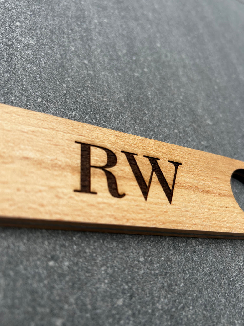 Engraved Wooden Bar Blade