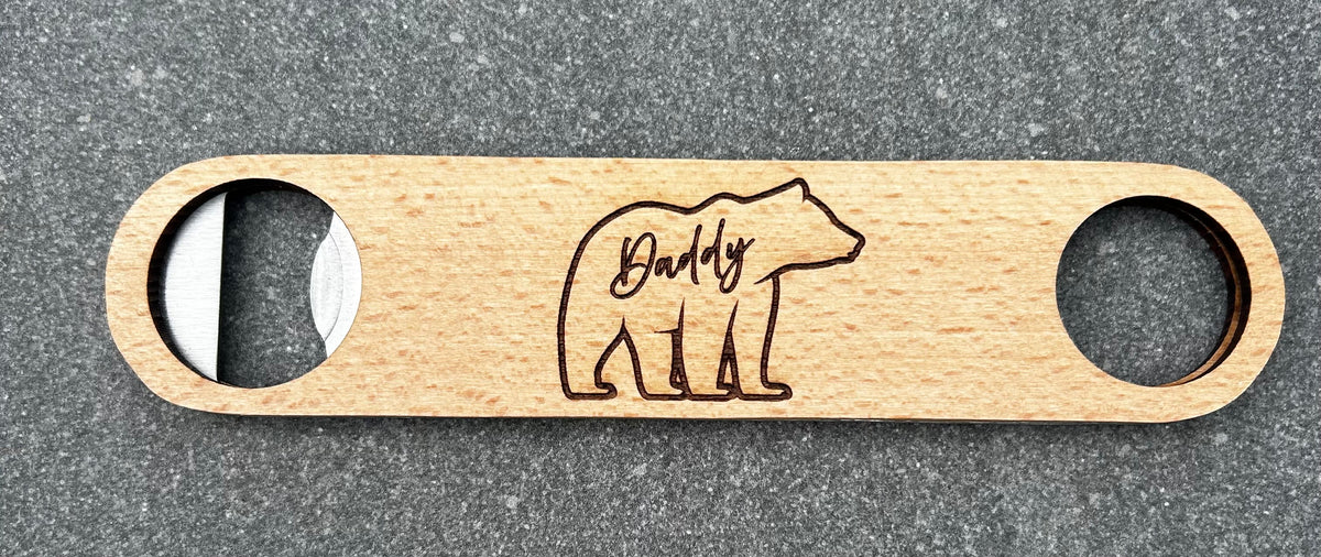 Engraved Wooden Bar Blade