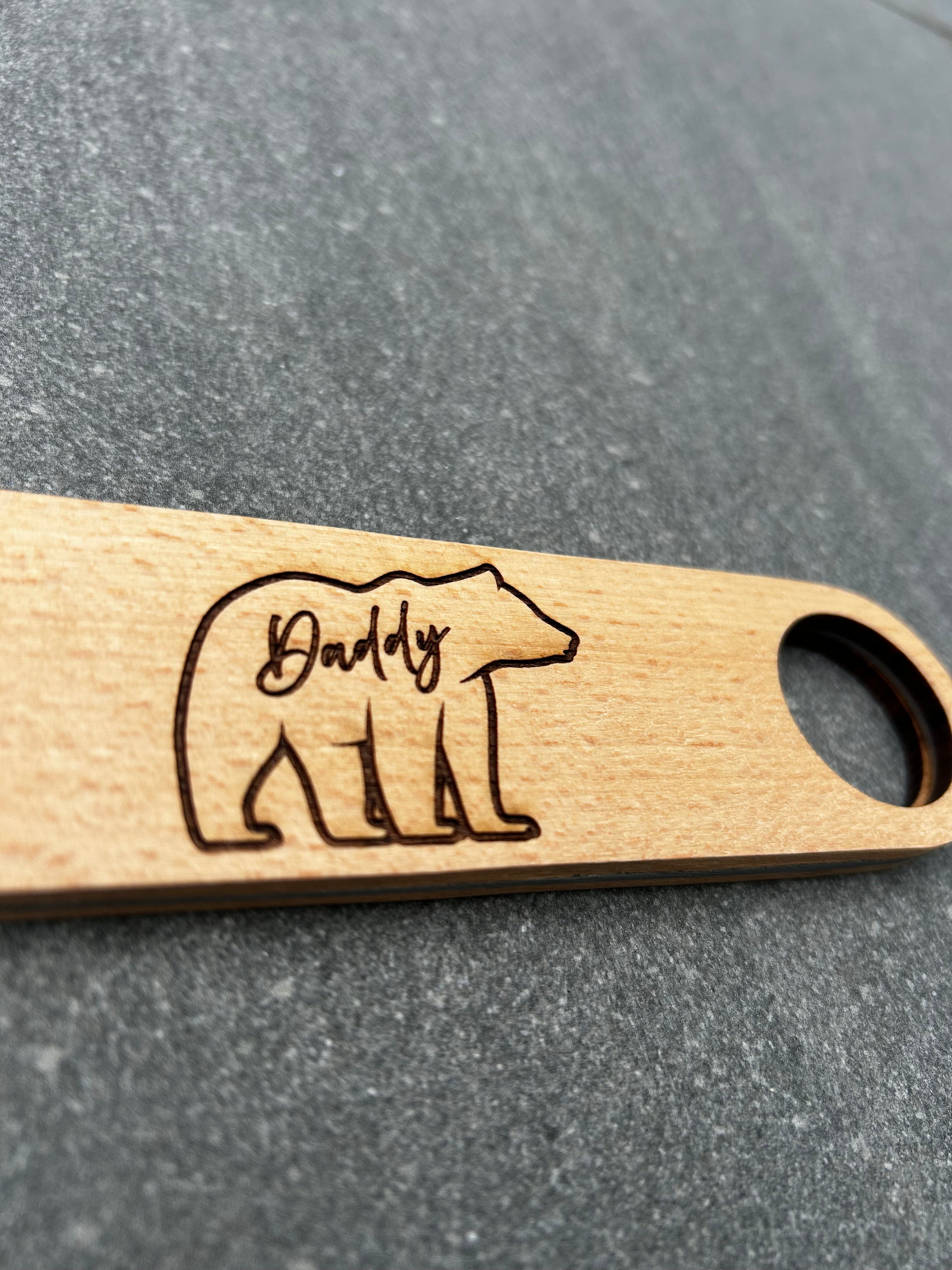 Engraved Wooden Bar Blade