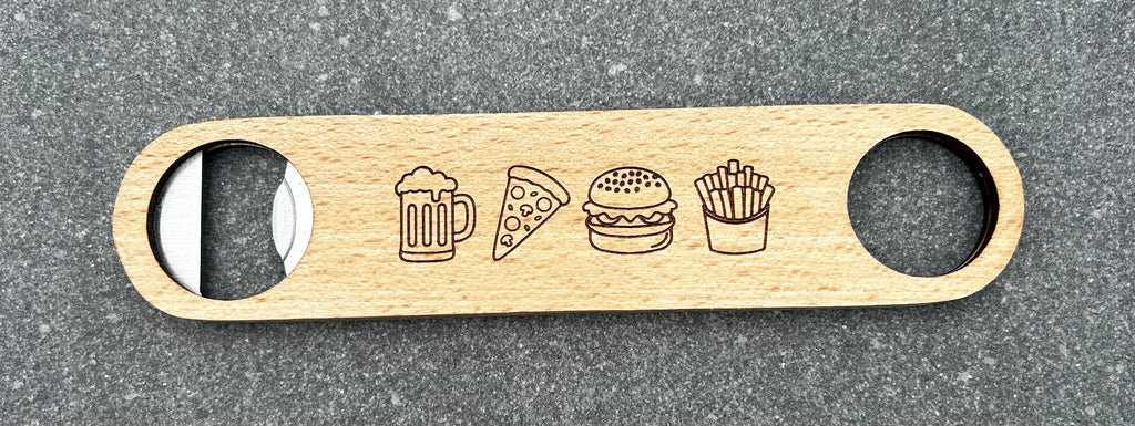 Engraved Wooden Bar Blade