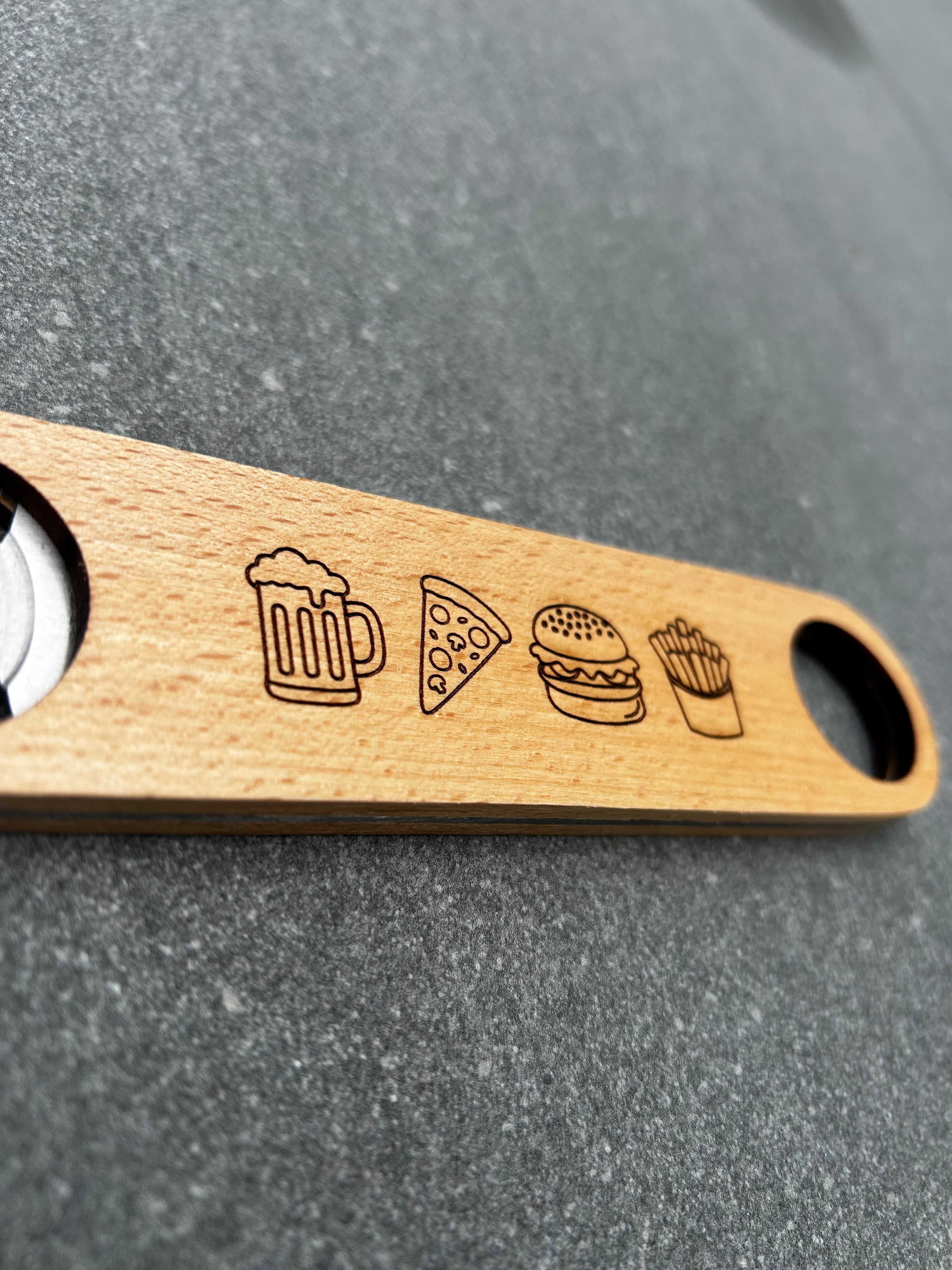 Engraved Wooden Bar Blade
