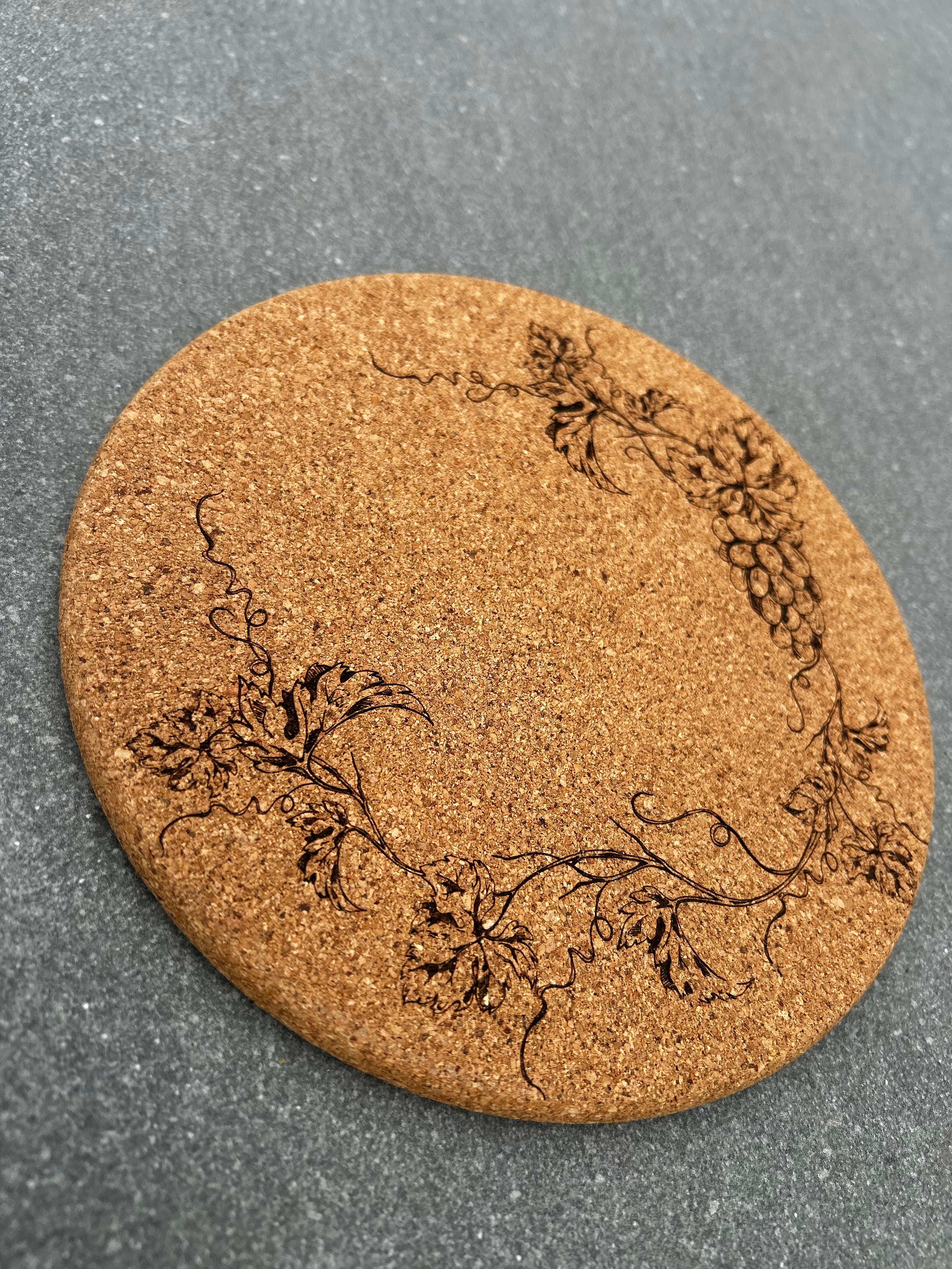 Engraved Cork Pot Stand