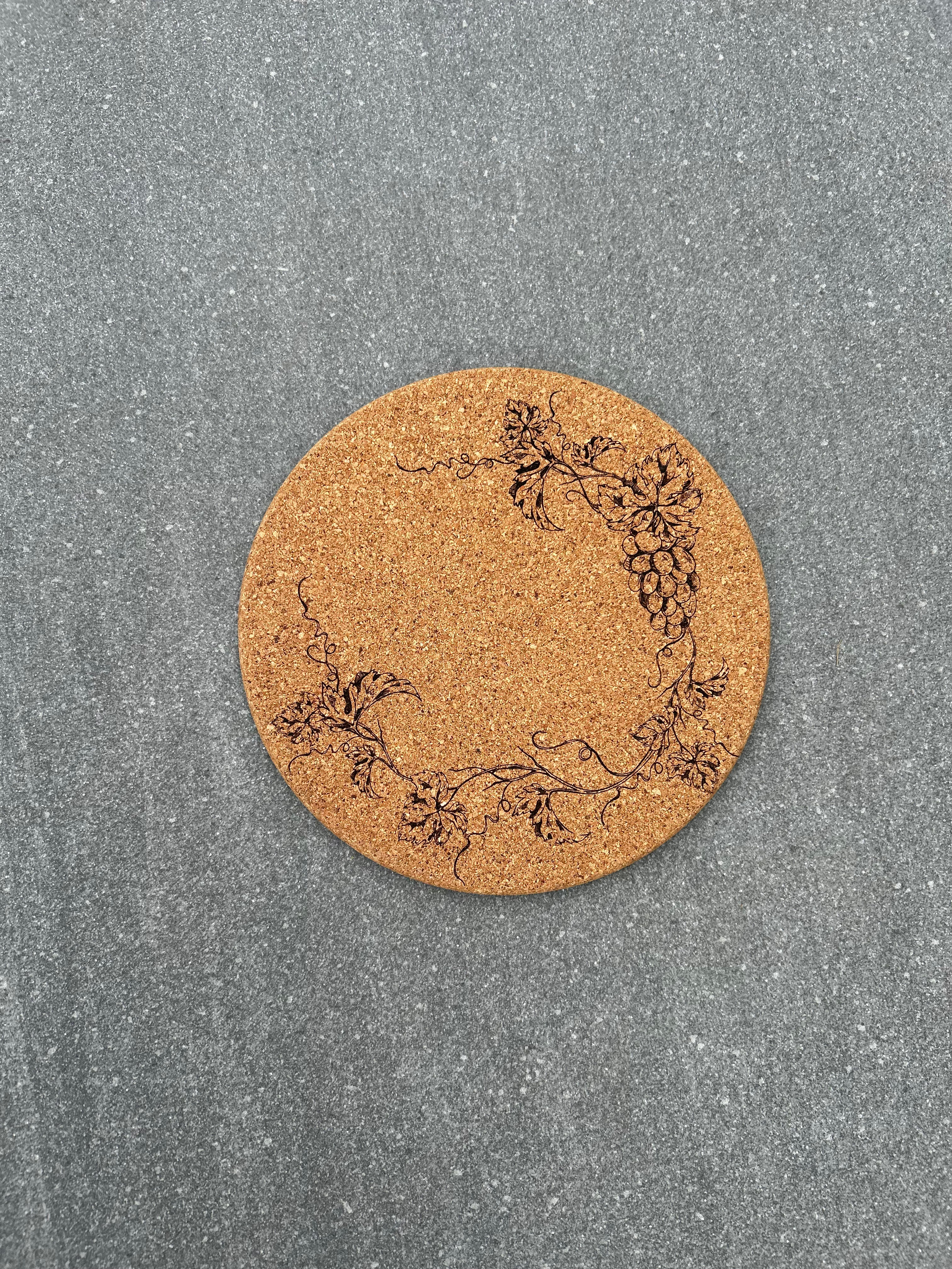 Engraved Cork Pot Stand