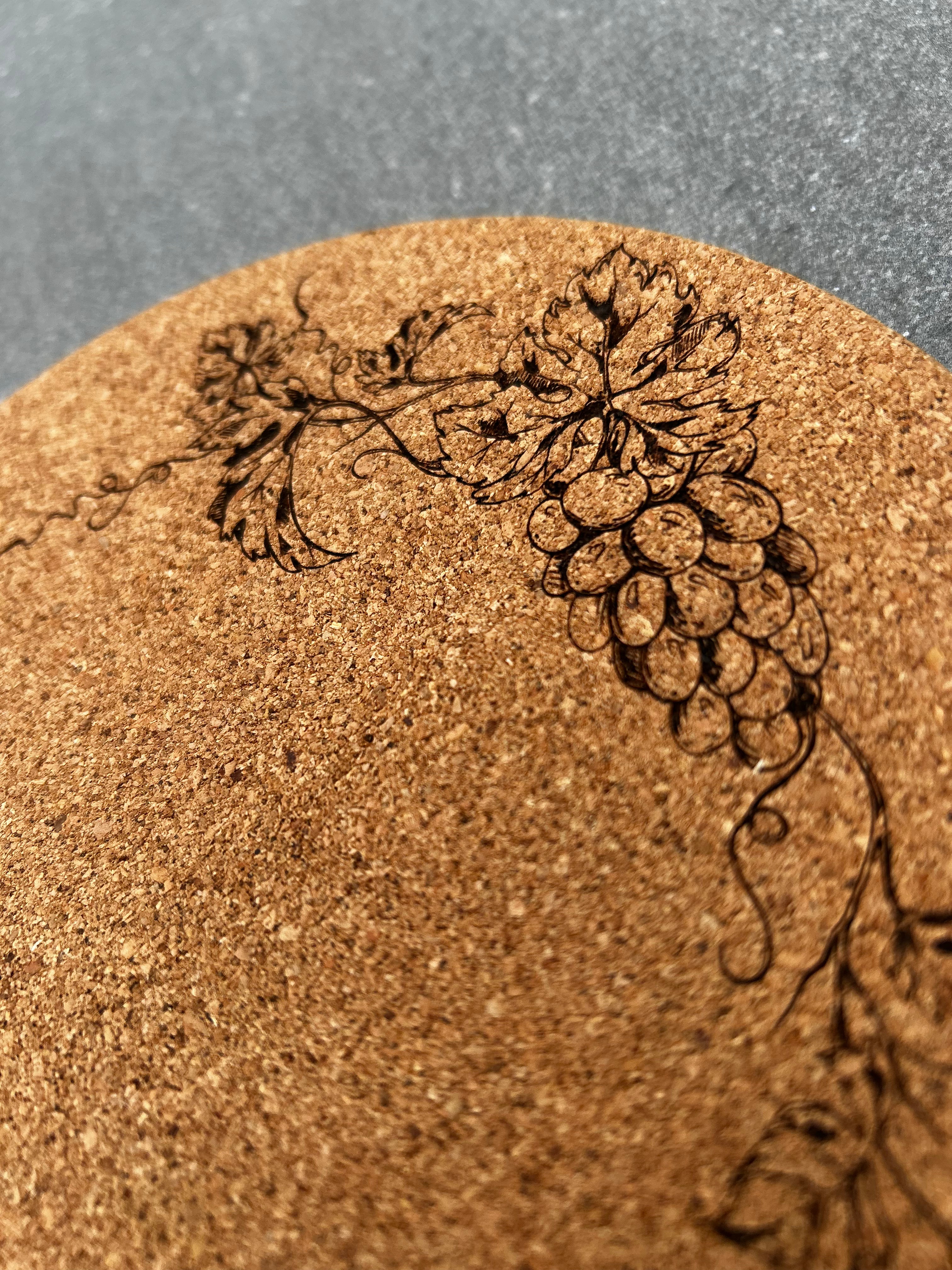 Engraved Cork Pot Stand