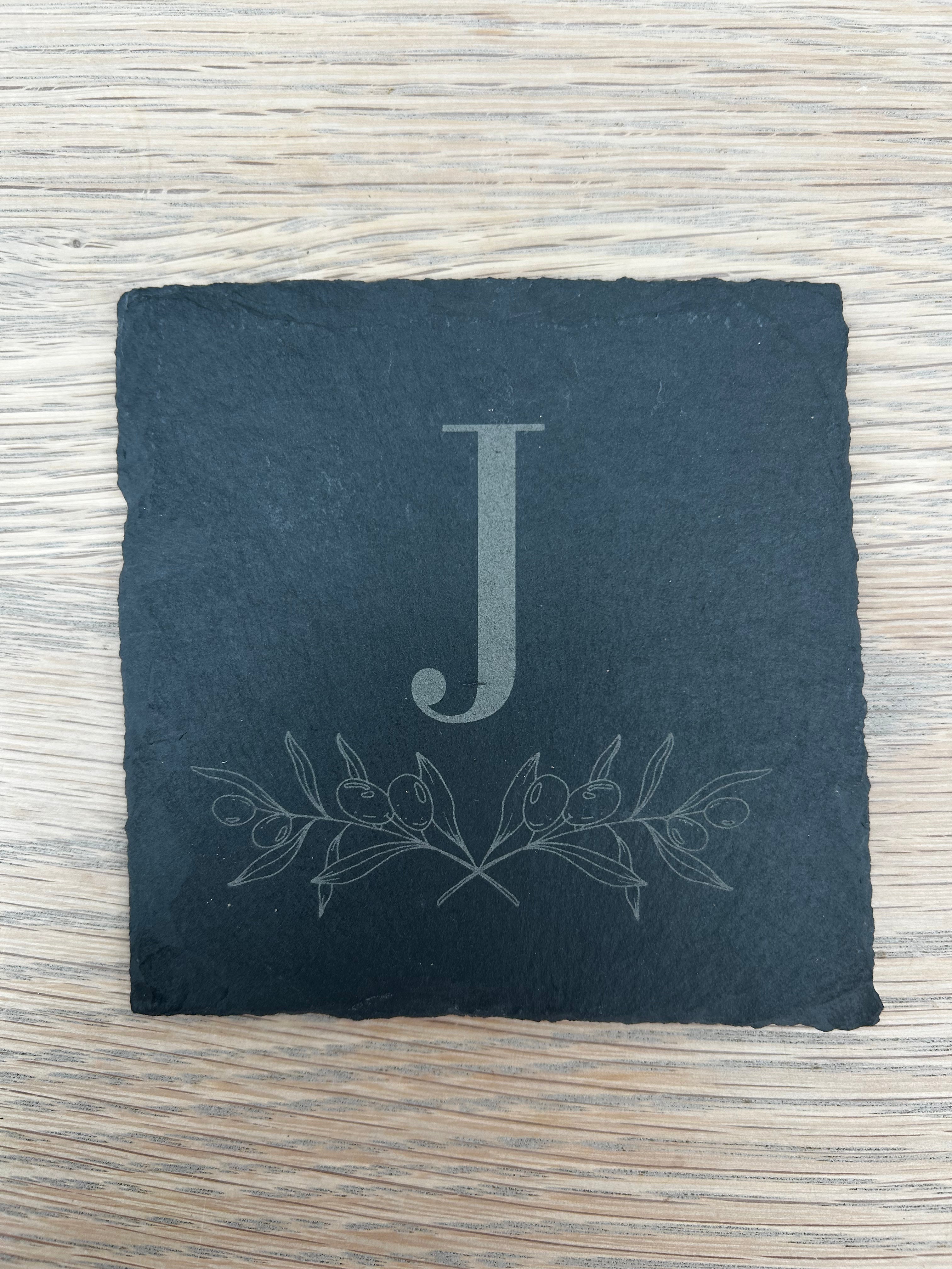 Personalised Initial Slate Coaster