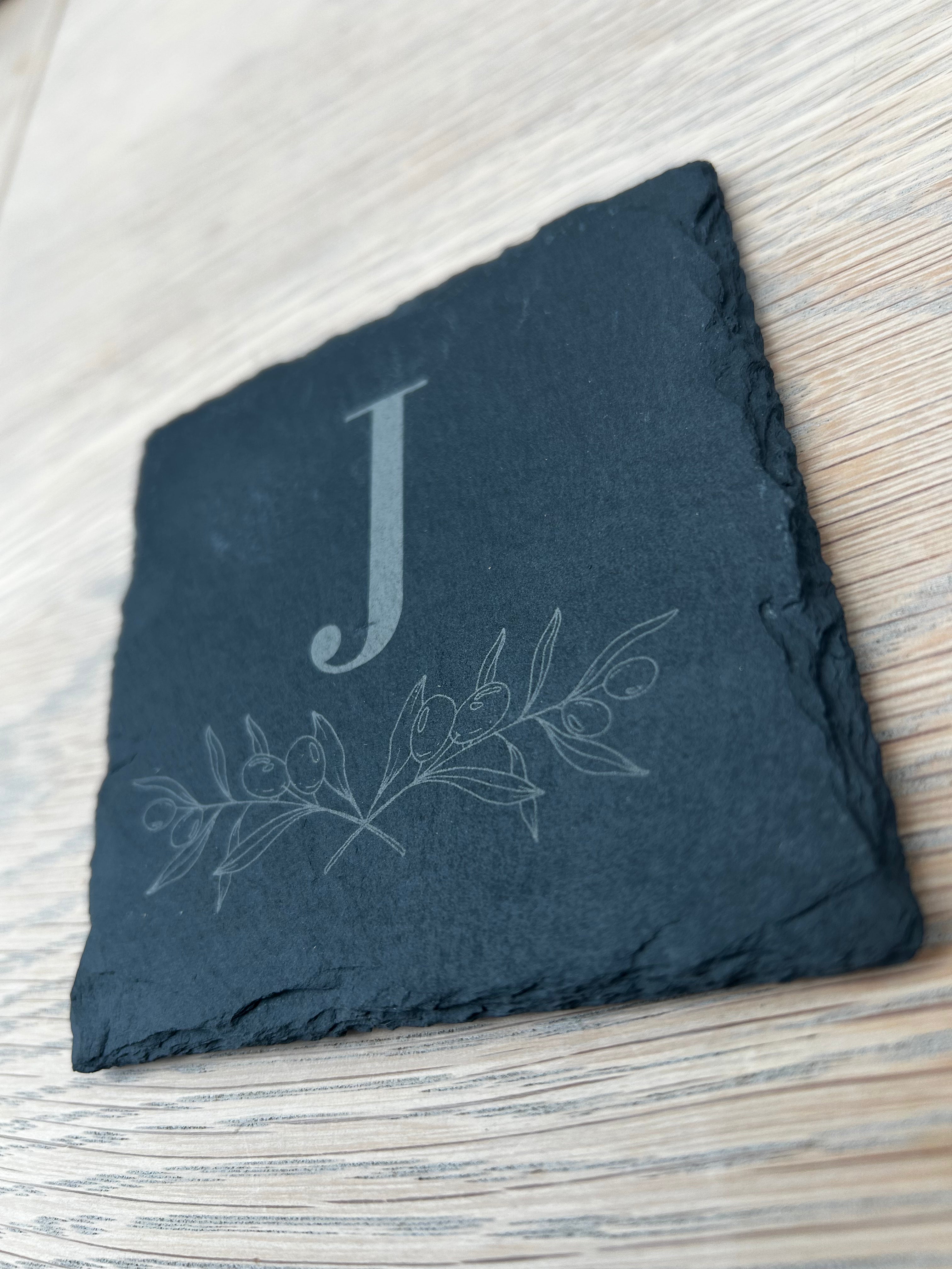 Personalised Initial Slate Coaster