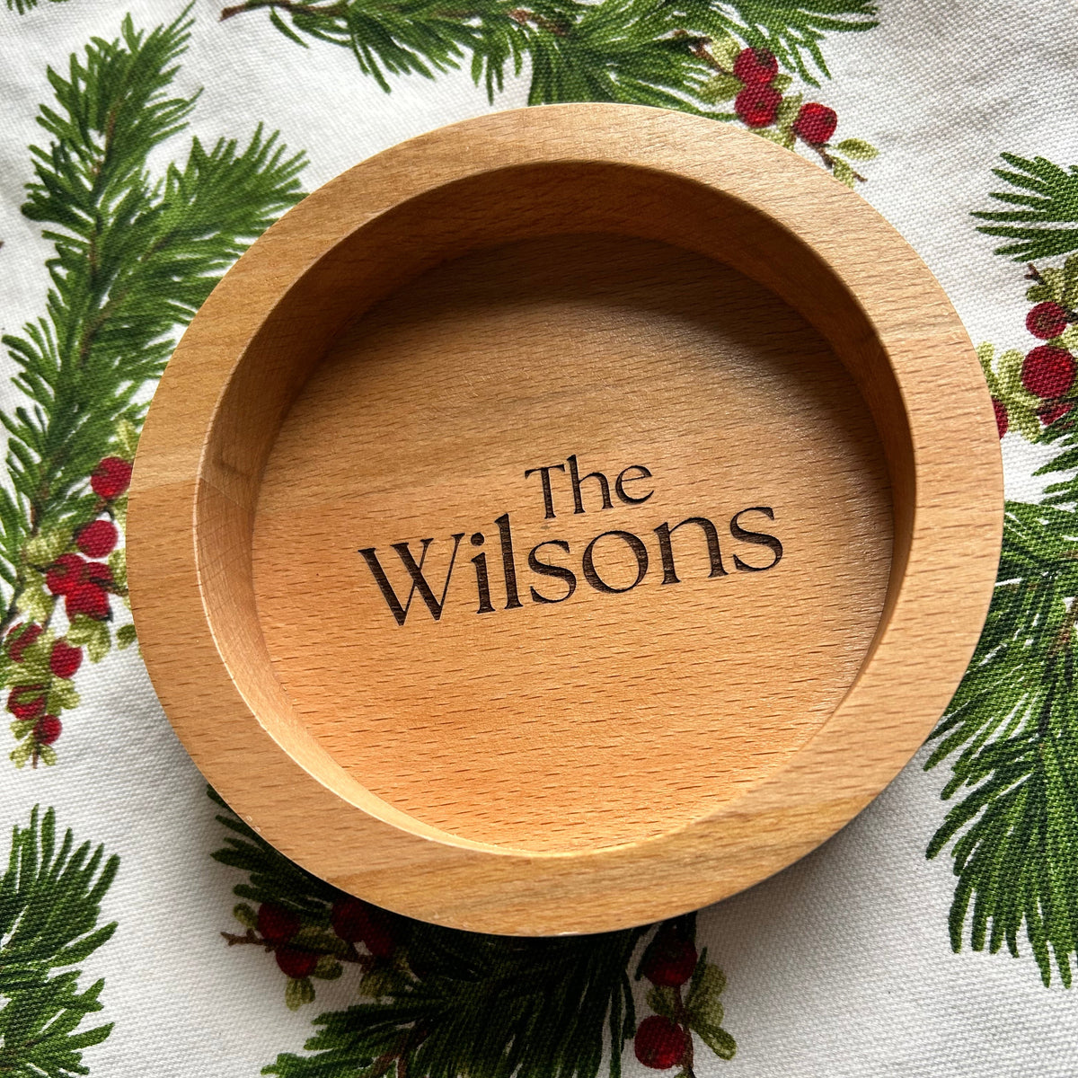 Personalised Wooden Wine Bottle Coaster