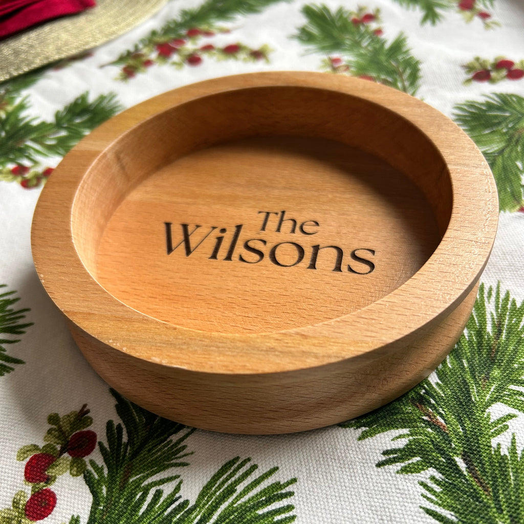 Personalised Wooden Wine Bottle Coaster