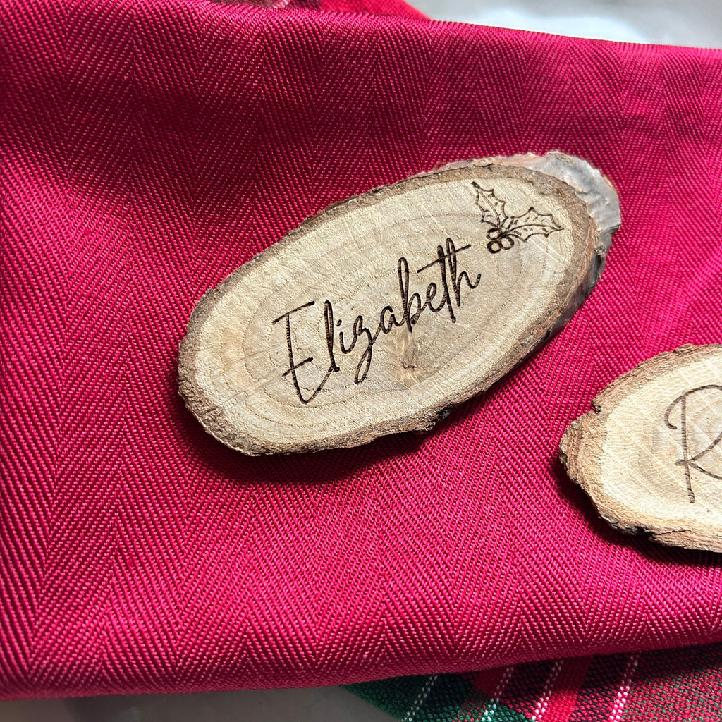 Personalised Wooden Christmas Place Names