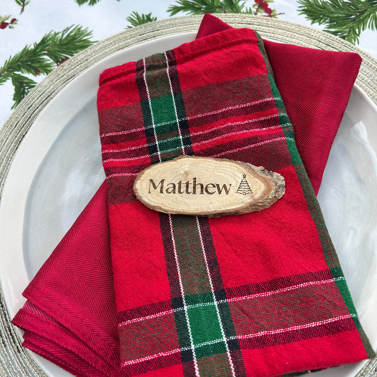 Personalised Wooden Christmas Place Names