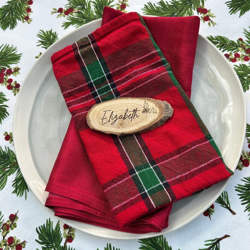 Personalised Wooden Christmas Place Names