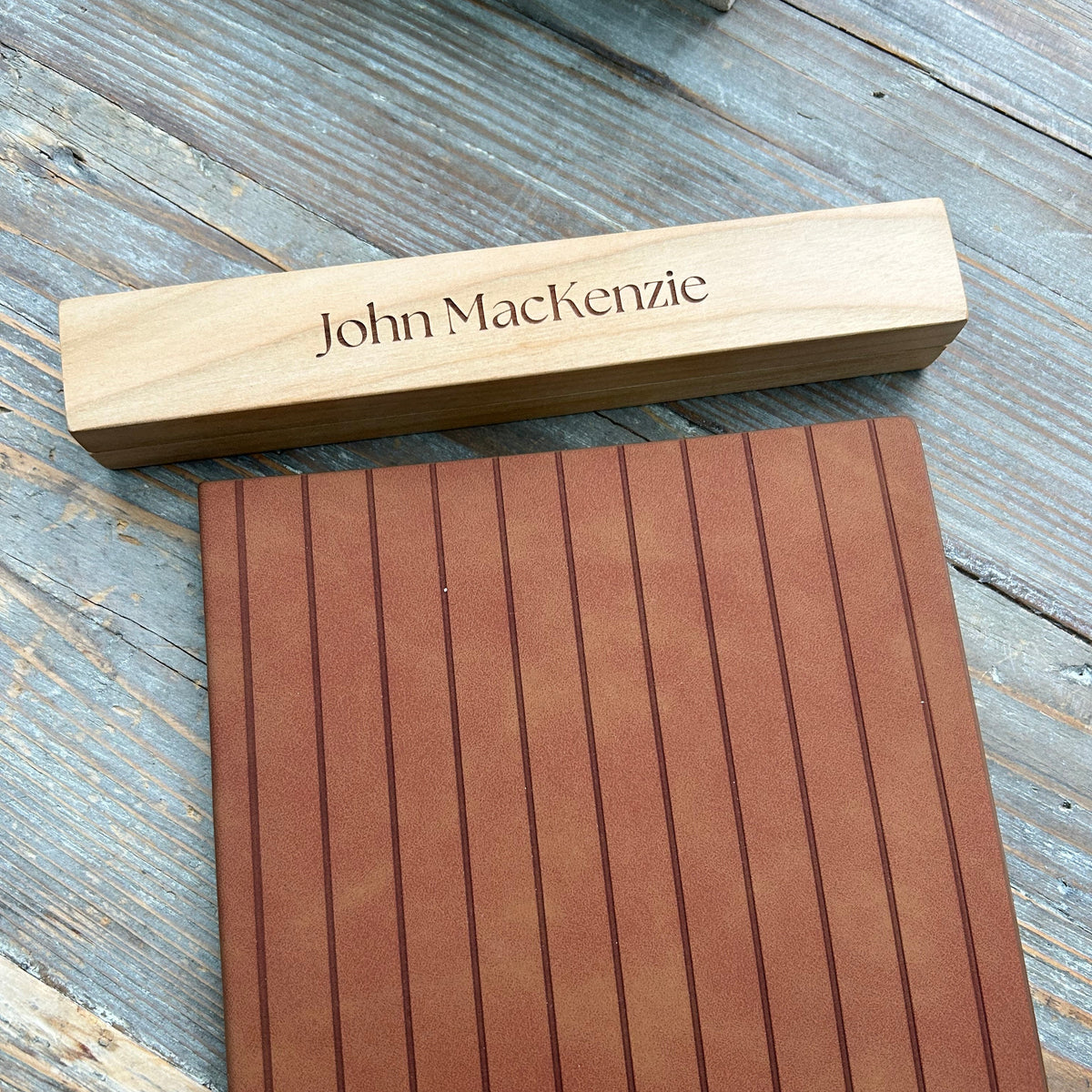Personalised Beech Pen & Presentation Box