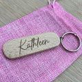Personalised Solid Wood Keyring