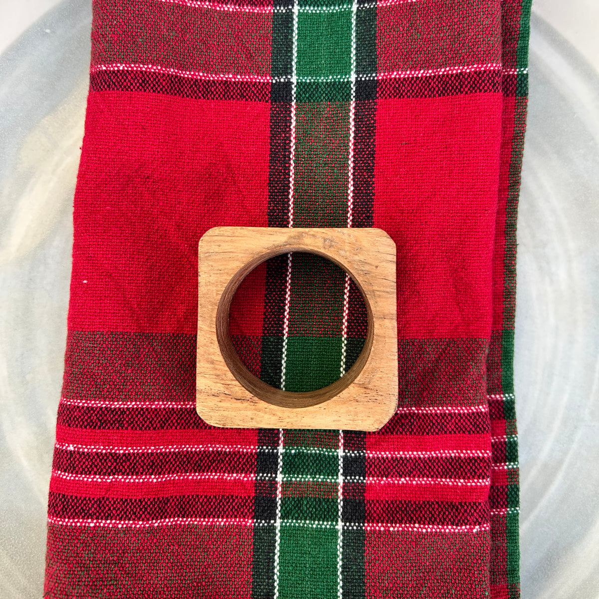 Personalised Acacia Wood Napkin Rings
