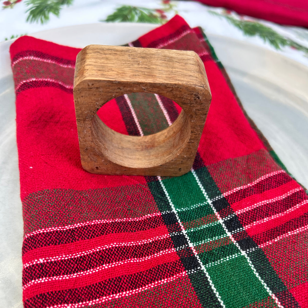 Personalised Acacia Wood Napkin Rings