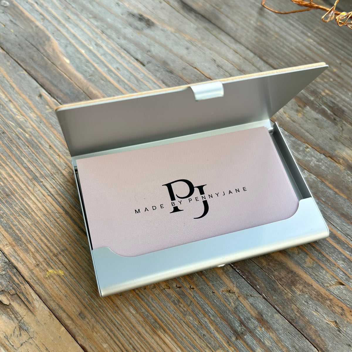 Branded Wooden Business Card Holder – Custom Logo Engraving
