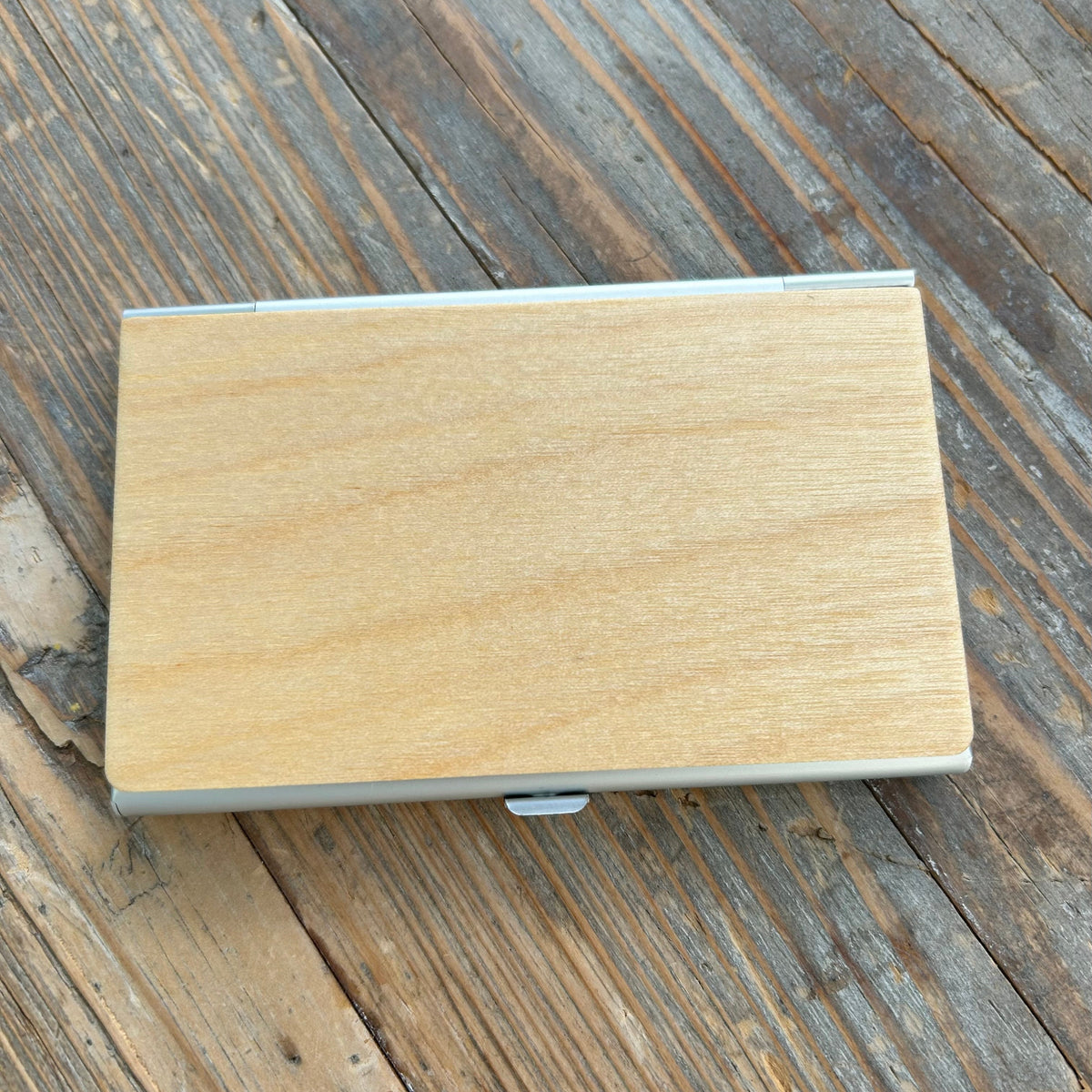 Branded Wooden Business Card Holder – Custom Logo Engraving