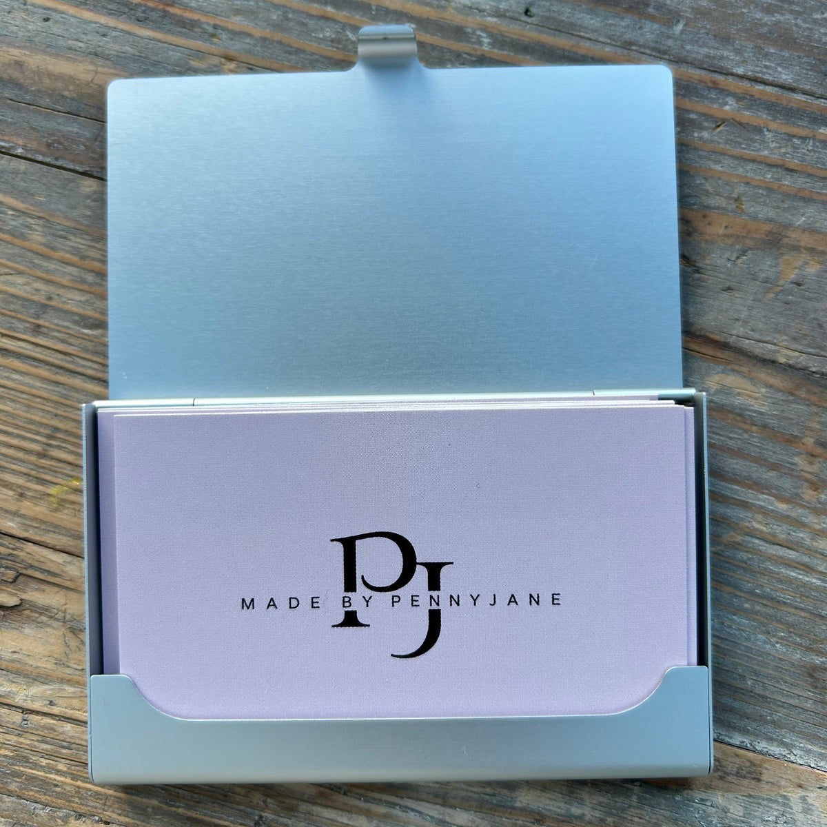 Personalised Wooden Business Card Holder