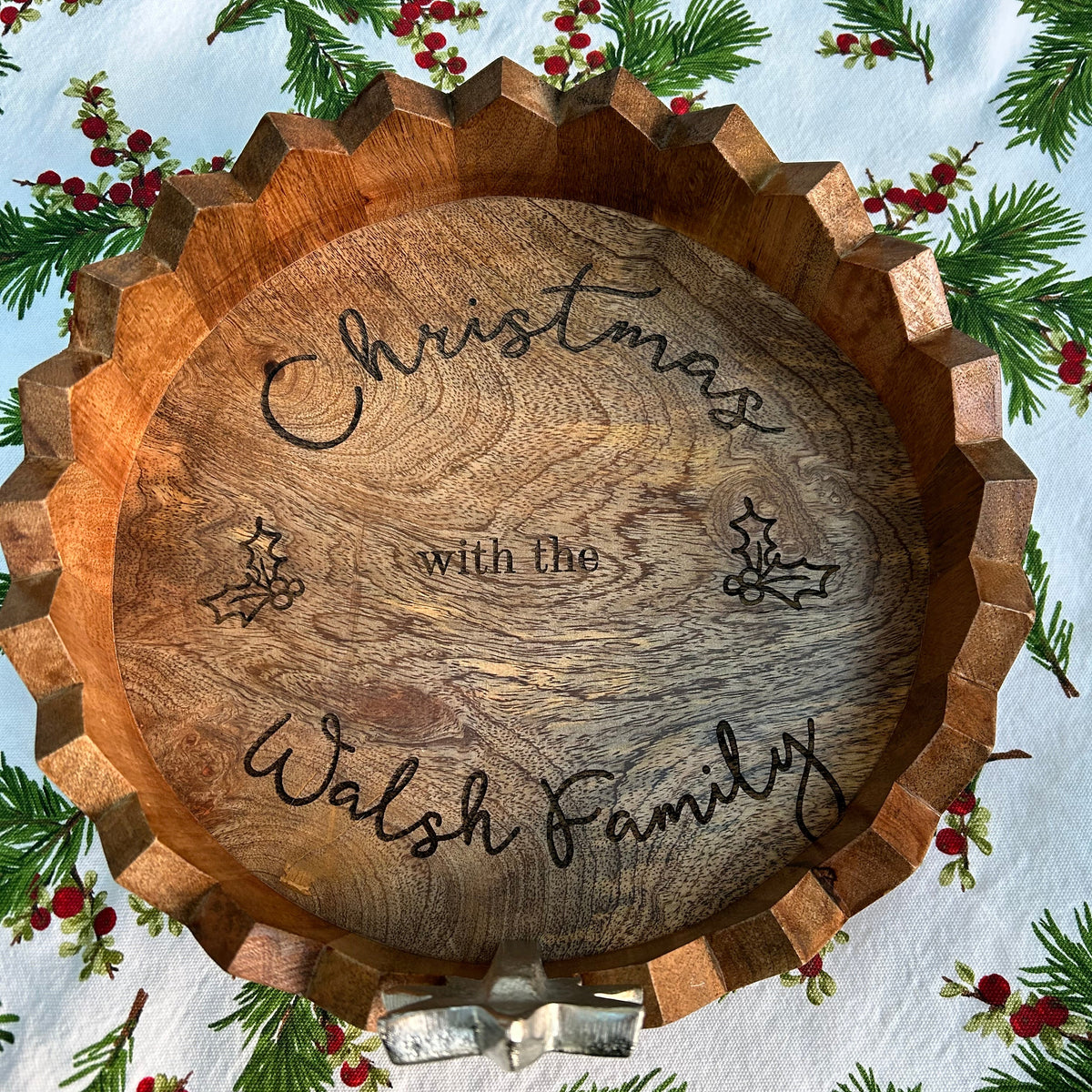 Personalised Wooden Christmas Advent Tray