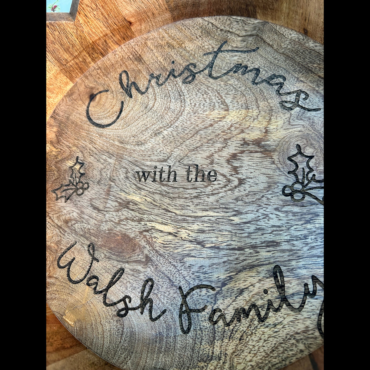 Personalised Wooden Christmas Advent Tray