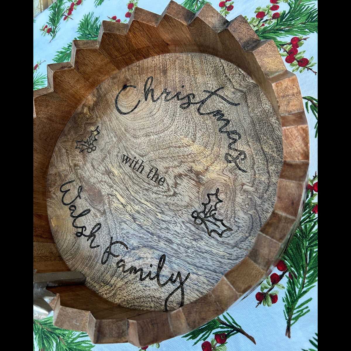 Personalised Wooden Christmas Advent Tray
