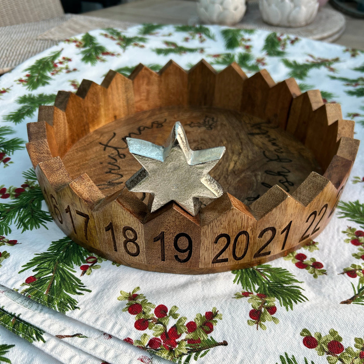 Personalised Wooden Christmas Advent Tray