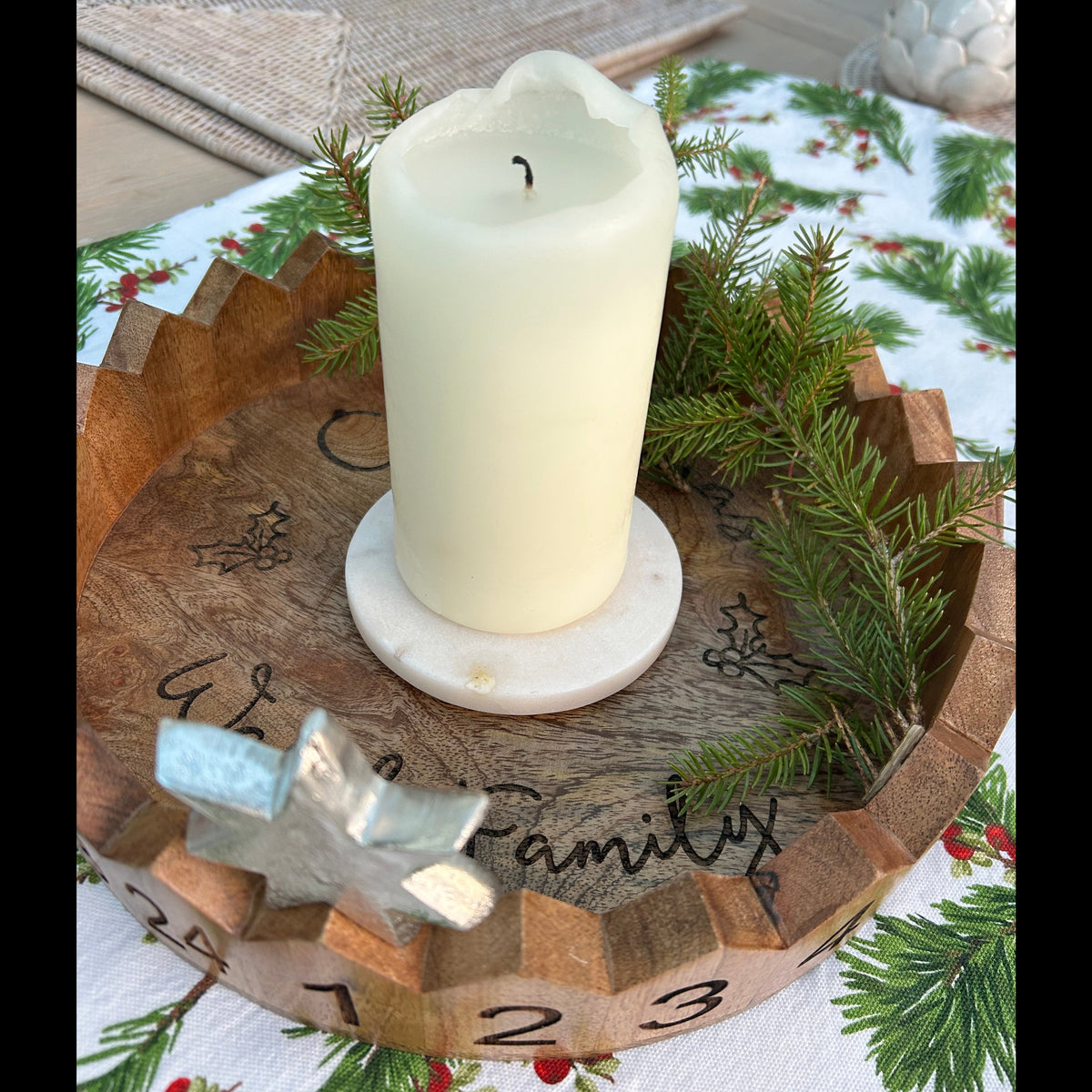 Personalised Wooden Christmas Advent Tray