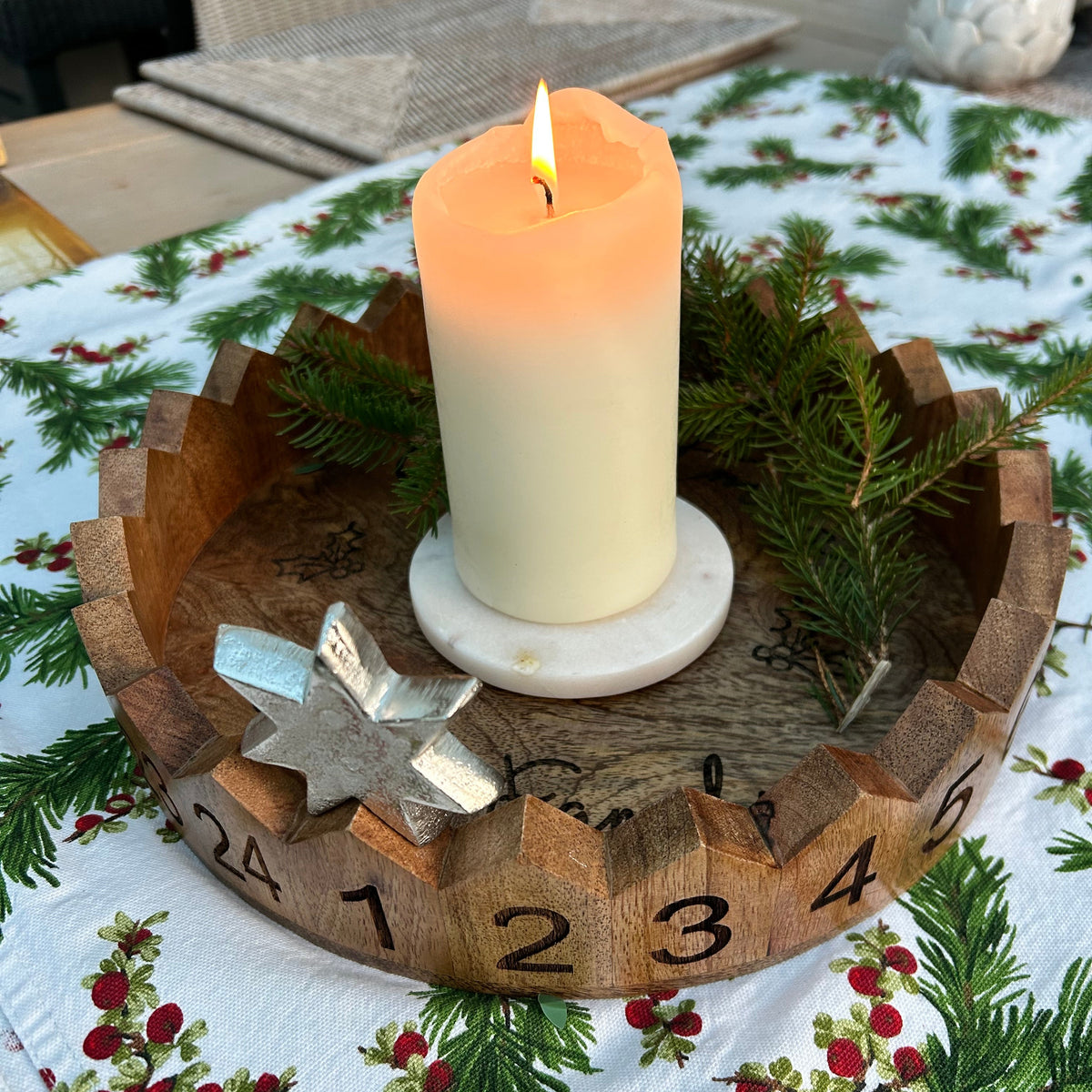 Personalised Wooden Christmas Advent Tray
