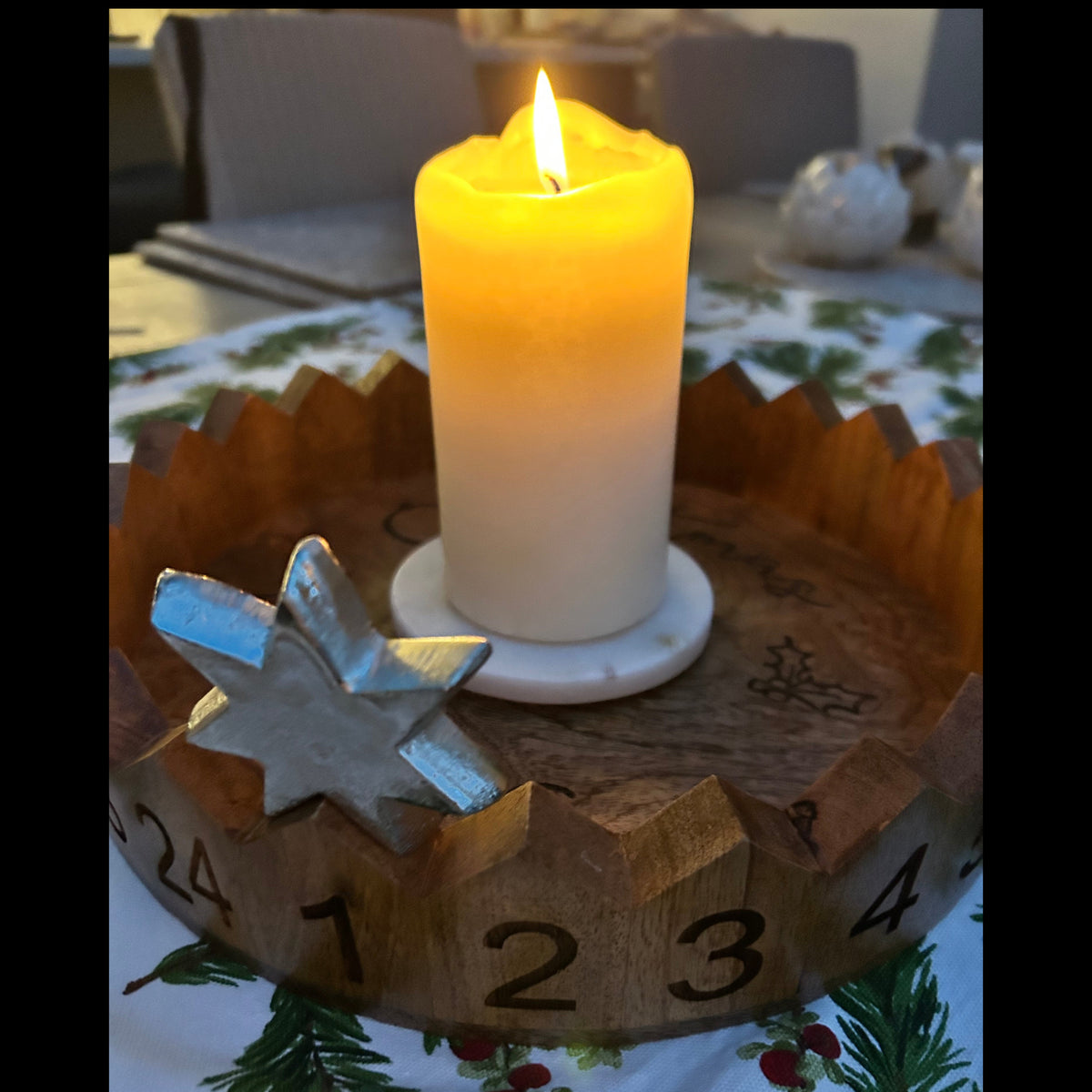 Personalised Wooden Christmas Advent Tray