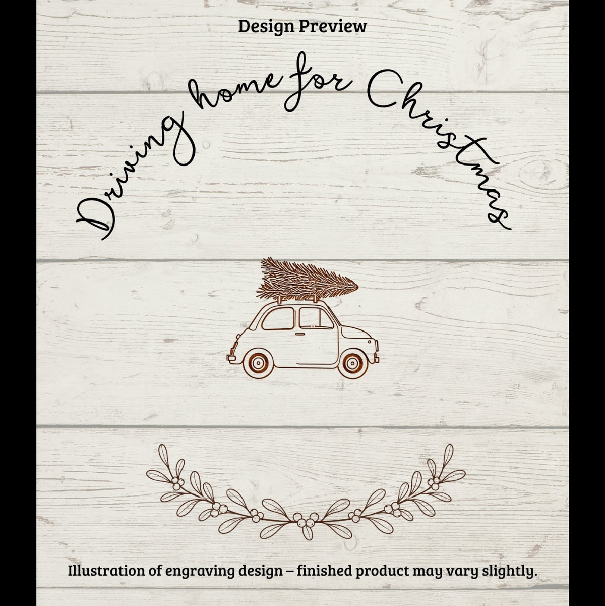 Personalised Wooden Christmas Advent Tray